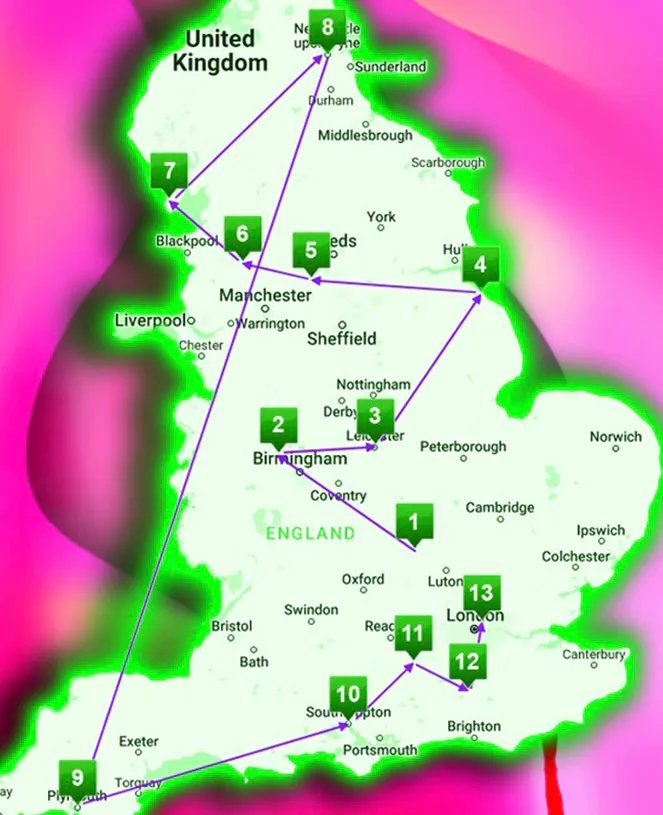 The #TourDeMoon is in Bletchley TOMORROW and is working its way around the country and it's coming to Grimsby for ONE NIGHT ONLY! It arrives on 17th May and will be on its way to Huddersfield the very next day.  @DestinationLincolnshire @VisitLincolnshire <a href="/DiscoverNEL/">DiscoverNEL</a> #MoonConvoy