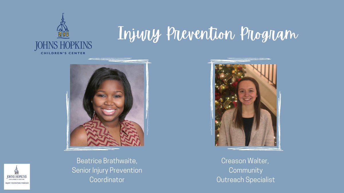 JHCCTraumaBurn's tweet photo. Happy Injury Prevention Professionals Day to our two Injury Prevention Specialists – Beatrice &amp; Creason! We are so thankful for you! #thisisinjuryprevention #marylandtrauma https://t.co/RuqinboXmw