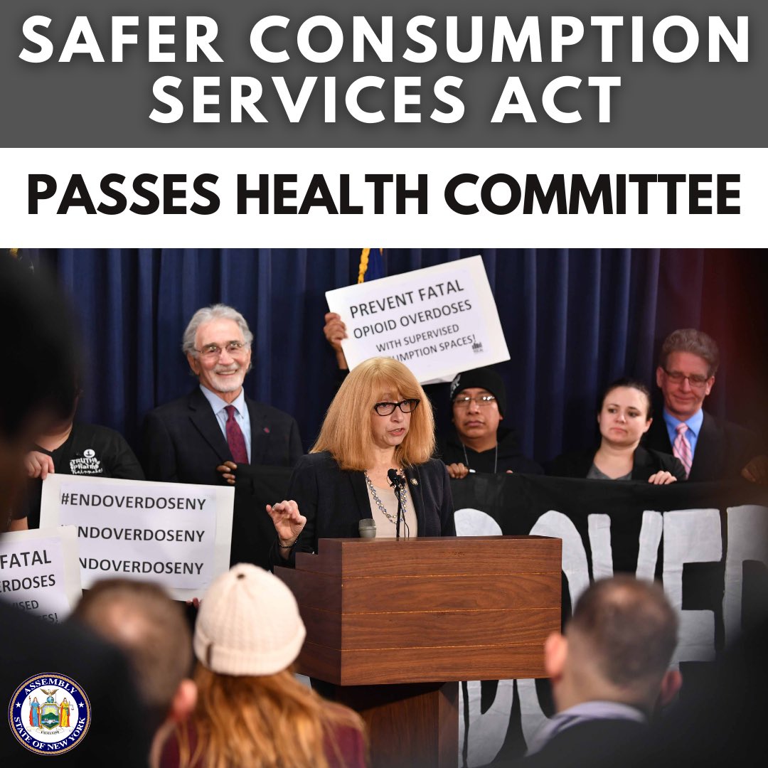 BREAKING: My legislation, A.224, to authorize overdose prevention centers in New York State just passed the Health Committee. 

Countries around the world have used #OPCs for decades to help #EndOverdose. Allowing OPCs to operate in NYS will save lives.