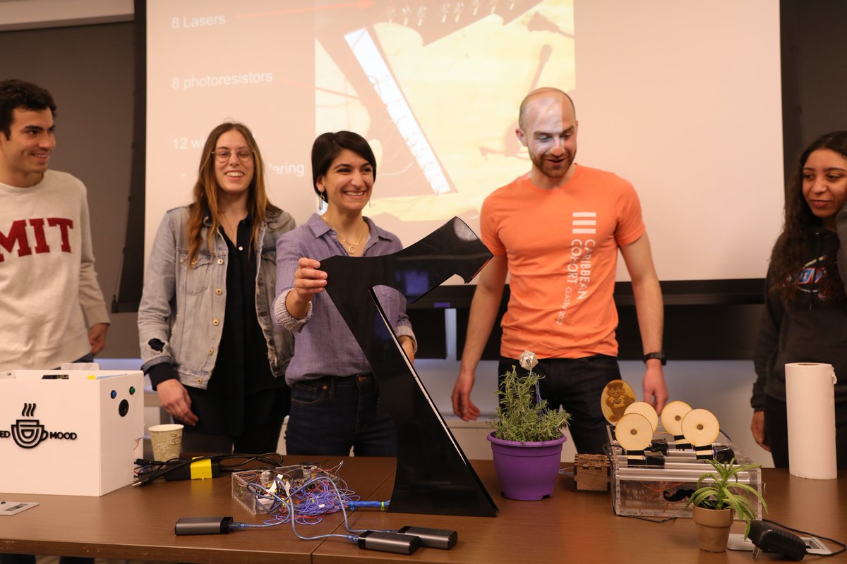 projectmanus's tweet photo. Students presented their final projects from “Introduction to Making” (2.351J / 15.351J) today. This course is co-taught by @eshipmit and MIT Project Manus. Thanks for a great semester to our students, TA's and teachers! #MITMaking #AroundMIT #Entrepreneurship #Innovation #Making https://t.co/GtKXP0Ued6