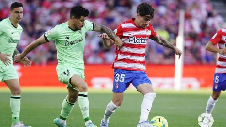 culer_21's tweet photo. ⚽️ Gol de Collado hoy Granada-Athletic de Bilbao. A Xavi le gusta el jugador Español y volverá al Barça después de que acabe la cesión (En Verano) https://t.co/iaTGTdqOlp