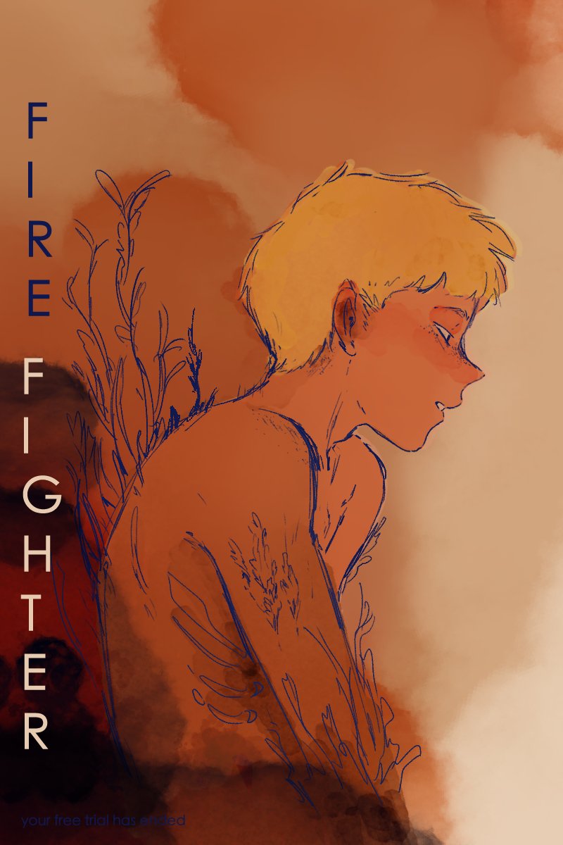 #digitalart Full cover for webtoon Firefighter