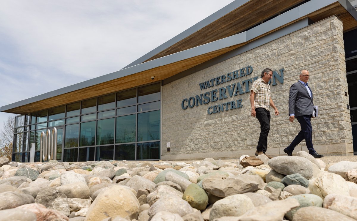 RobFlackEML's tweet photo. I was pleased to the tour the #UTRCA Watershed Conservation Centre, and speak with Tracy Annett, General Manager &amp; Steve Sauder, Marketing Specialist about our natural resources and beautiful Thames River. I look forward to working together as your next MPP for #EML #PCPO #OnPoli https://t.co/W073Q1Xe18