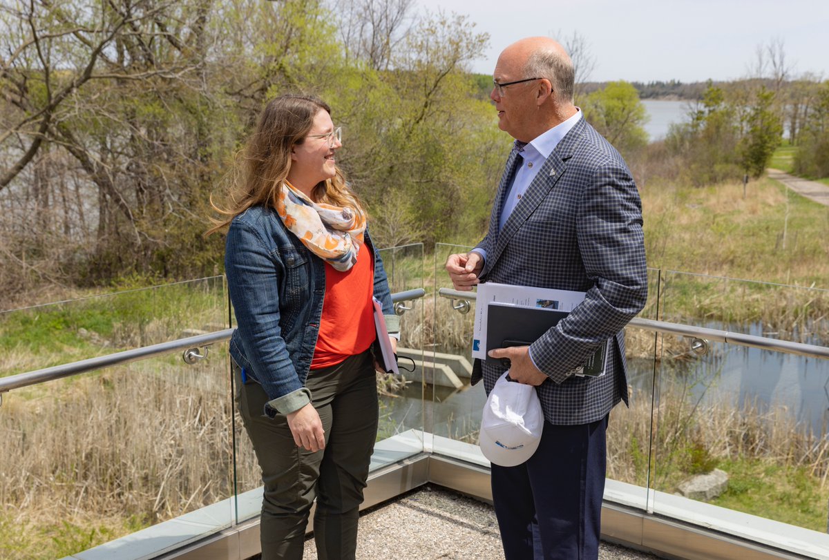 RobFlackEML's tweet photo. I was pleased to the tour the #UTRCA Watershed Conservation Centre, and speak with Tracy Annett, General Manager &amp; Steve Sauder, Marketing Specialist about our natural resources and beautiful Thames River. I look forward to working together as your next MPP for #EML #PCPO #OnPoli https://t.co/W073Q1Xe18