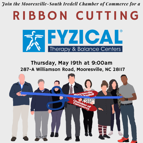 Be sure to join us for a Ribbon Cutting to celebrate Fyzical of Mooresville!
.
.
.
#businessnews #smallbusiness #mooresville #lakenorman #marketing #advertising #networking #ribboncutting