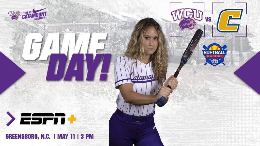 CatamountSB's tweet photo. 🥎GAME DAY🥎
🆚 #3 Seed Chattanooga
📍Greensboro Softball Stadium | Greensboro, N.C. 
⏰3:00 PM
📺ESPN+
📊https://t.co/rVAYL9C1z9
#⃣ #RingChasin https://t.co/wWlQqdksht