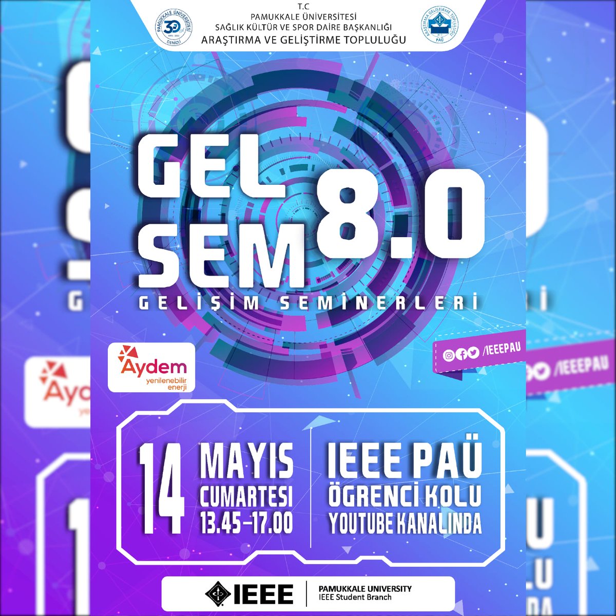 ieeepau's tweet photo. IEEE PAÜ 8. GEL-SEM etkinliği ile karşınızdayız!💥 

Gelenekselleşmiş olan ve bu sene 8.sini düzenleyeceğimiz etkinliğimiz hakkında detaylı bilgi almaya ne dersin? https://t.co/duK6zwUyJ1