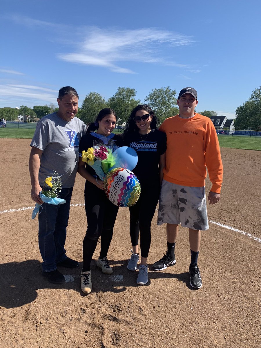 HighlandSball's tweet photo. Celebrated our two seniors yesterday! Thank you Grace and Sophia for your dedication to our program! 💙 https://t.co/FovUvhskub