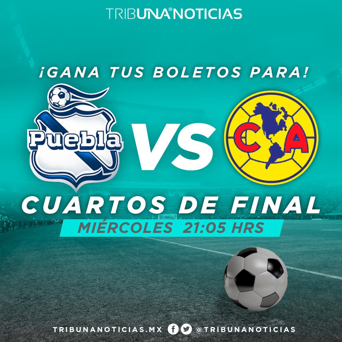 Tribunadeportes's tweet photo. Gana 1 de los 2 pases dobles para el @ClubPueblaMX 🆚 @ClubAmerica, para participar, además de seguirnos, debes: 
 
- Seguir a @NoticiasTribuna, @TribunaVigila y @codigorojopue 
- Responder este tweet con nombre y  número telefónico 

 La dinámica será mañana en #TribunaMatutina https://t.co/R9UbZQxZ5a