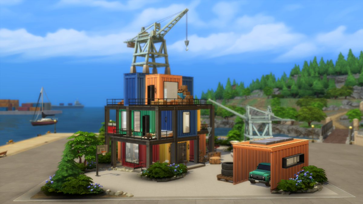 newbeesims's tweet photo. 3-story container home (no cc) 🛠️

• 40x30, 3-story, 2br/2.5ba
• gallery id: newbeesims

finished my lot for the #SimsieBigMistake challenge by @lilsimsie! stoked that i can finally cross 'container home' off my to-build list 🥰 enjoy!
#TheSims4 #ShowUsYourBuilds https://t.co/STycvRl3wz