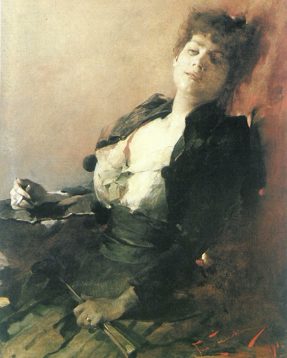 Woman with a fan and a cigarette, 1891, by #FranciszekŻmurko, National Museum, Poznań, Poland #art #beauty #classicart #classicbeauty #classicartbeauty #19c #19cart #historyofbeauty #nonsmoking #smokingkills 
instagram.com/p/CdYs2hCIQ91/…