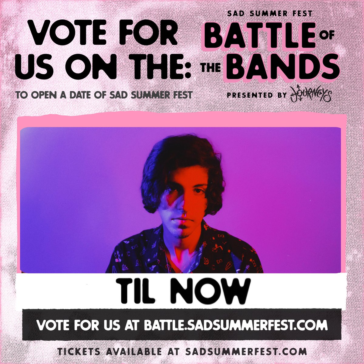 tilnowfl's tweet photo. Yoo! Til Now has entered the @SadSummerFest contest for Battle of the Bands!
Help us out and vote for Til Now in the searchh!🖤🖤🤘🏼Voting is open now! Vote here: https://t.co/5U9PIXeOVd https://t.co/X8rVkBth9h