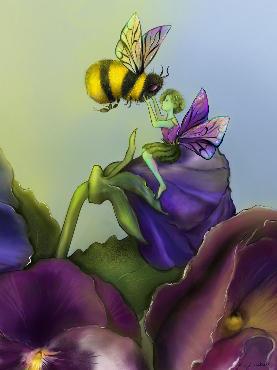 Pickintomatoes's tweet photo. Princess Pansy and her faithful pet, Bumbles…. https://t.co/F9i989MXzl