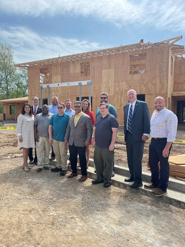 FisherHouseFdtn's tweet photo. Today we “Topped Off” the Lexington Fisher House adding the main beam to the front of the house. Thanks to all those helping to bring this house to Lexington, KY.

#FisherHouse https://t.co/qGBeo7LX58
