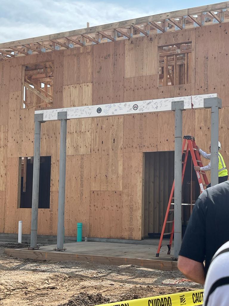 FisherHouseFdtn's tweet photo. Today we “Topped Off” the Lexington Fisher House adding the main beam to the front of the house. Thanks to all those helping to bring this house to Lexington, KY.

#FisherHouse https://t.co/qGBeo7LX58