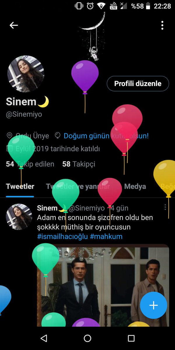 Sinemiyo's tweet photo. Ah be Twitter sende olmasan doğum günümüzü kutlayan yok https://t.co/ijl9tPr5rU