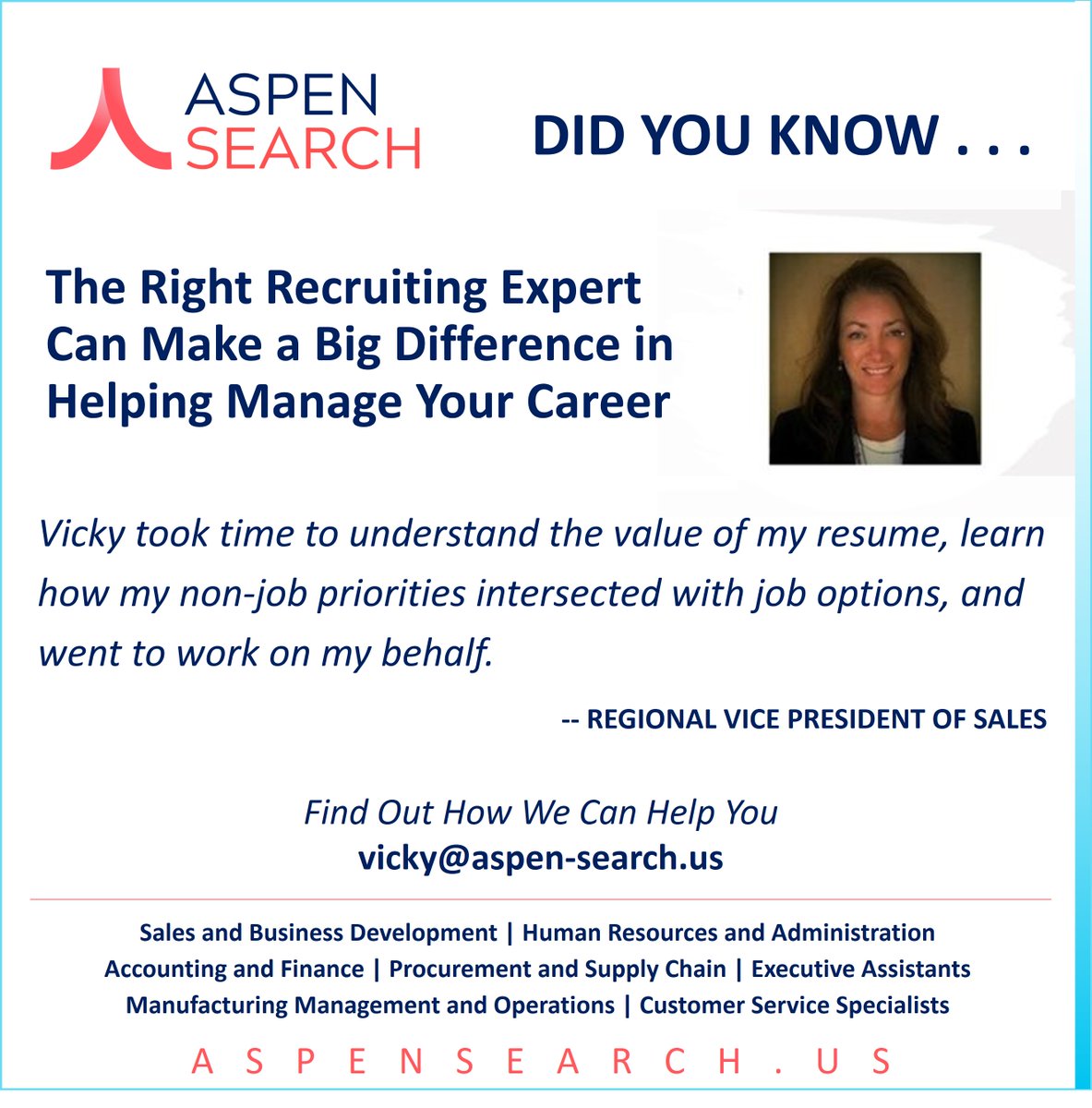 MiStaffing89's tweet photo. The experts at Michigan Staffing sister company Aspen Search Group can make a big difference to your career #aspensearch #people2people https://t.co/VyZNm8FT3k https://t.co/fWADGe72Qu
