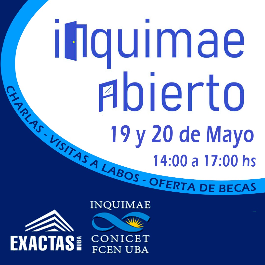 Inquimae1's tweet photo. ✨Vuelve una nueva edición del evento que te acercó al instituto y te permitió conocer de primera mano las experiencias de quienes hacen de este un lugar de trabajo excepcional. Este año, el Inquimae Abierto te vuelve a proponer charlas, exposiciones y visitas a los laboratorios https://t.co/zcr54UTZX4