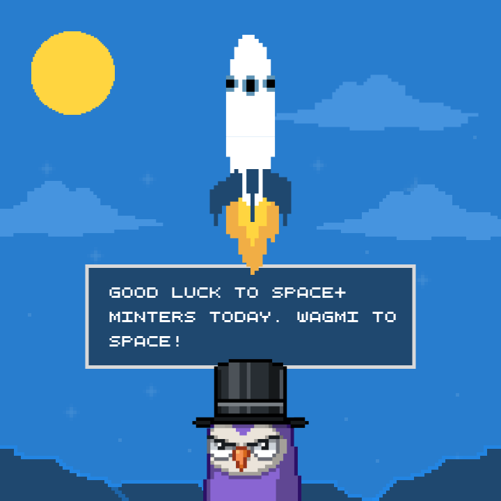 tothemoonbird's tweet photo. Good luck to @spaceplusnft minters today. WAGMI to space! @blueorigin https://t.co/VTfhYyrB5p