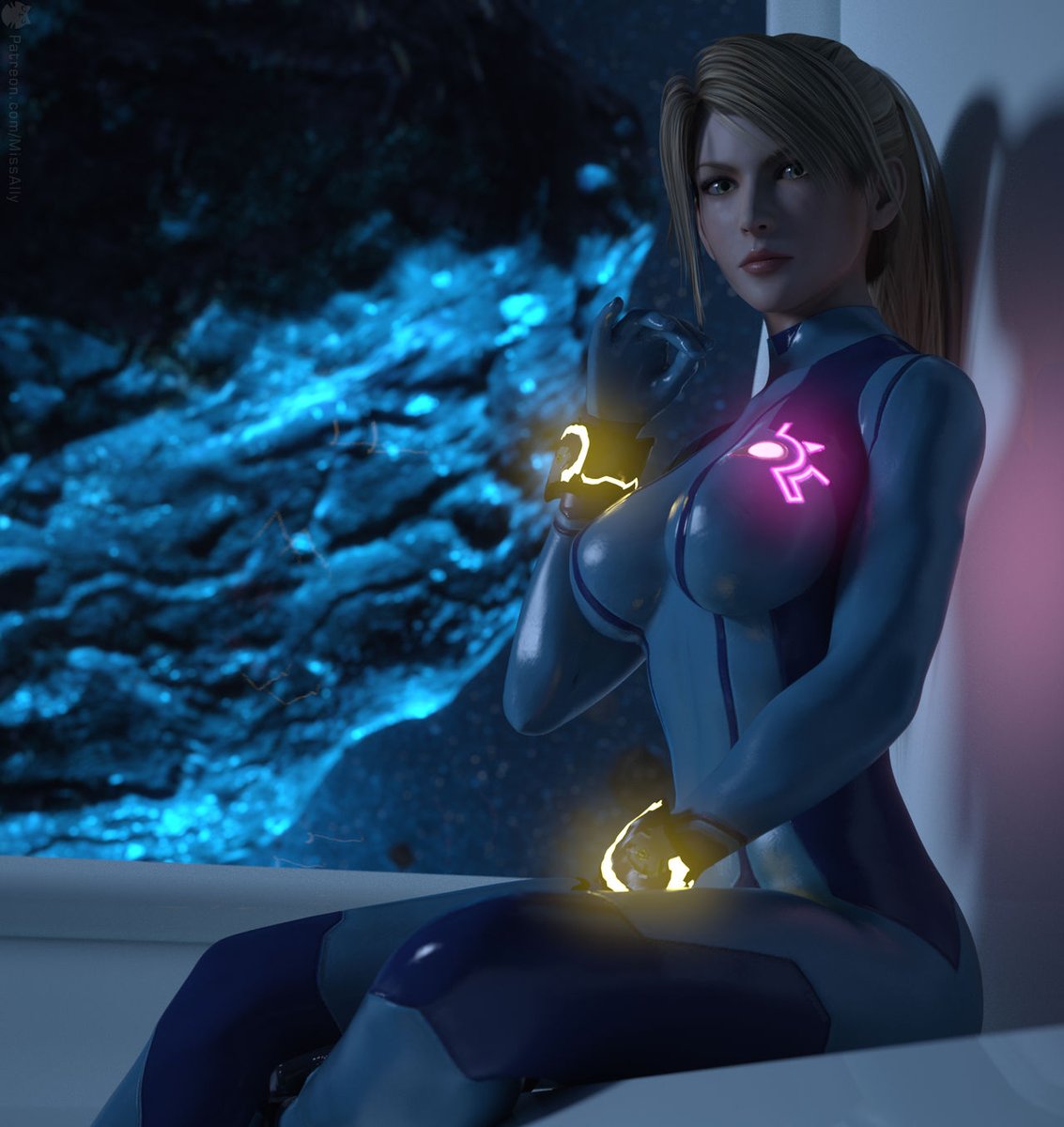 feelingdreadful's tweet photo. "Yes?"
Samus wasn't expecting anyone to come to her room. Her ship in the repair dock, she spent her time staring off into space. 
#OpenRP #MVRP #Scifirp https://t.co/PJFi0xFUvg