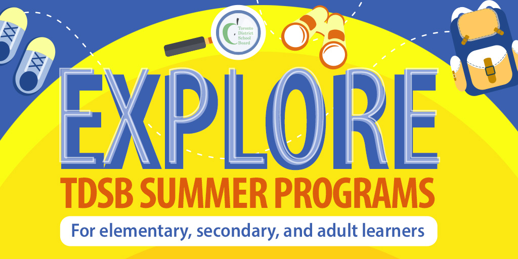 Toronto District School Board (@tdsb) on Twitter photo The Toronto District School Board provides a wide range of enriching summer programs for children, youth and adults. Learn more at tdsb.on.ca/summer ☀ The Toronto District School Board provides a wide range of enriching summer programs for children, youth and adults. Learn more at tdsb.on.ca/summer ☀