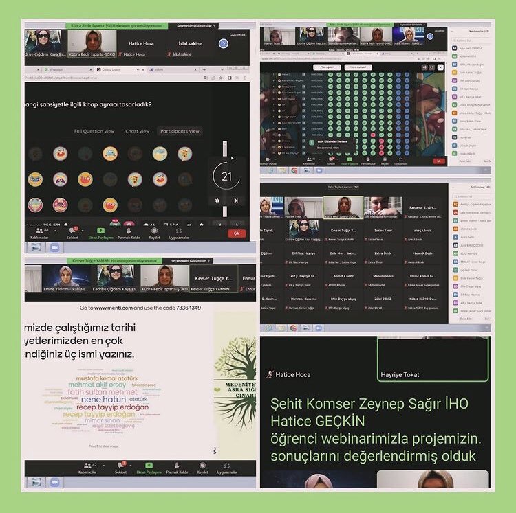 hakikathanem's tweet photo. Mayıs ayı öğrenci webinarımızı yaptık. İşlediğimiz şahsiyetlerin genel tekrarının artından Menti ve Quizizz otun etkinliği ile öğrencilerimizin proje hakkındaki görüş ve değerlendirmelerini aldık. 

Hatice GEÇKİN 
Lala BAMAZOVA
Hayriye TOKAT
Kübra BEDİR https://t.co/NLxyMF6TwG