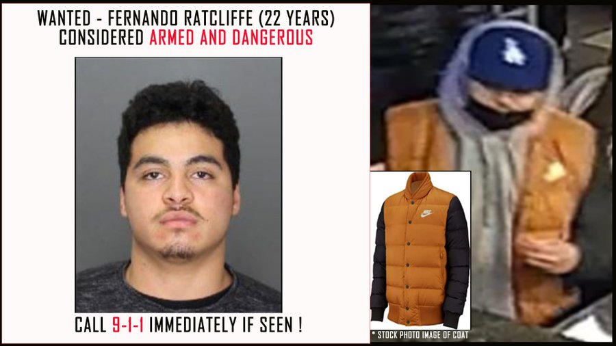 Fernando Ratcliffe  remains outstanding and is WANTED for several charges, incl. 5 counts of attempted murder! WPS continues to seek information of his whereabouts. Call us or or <a href="/CStoppers/">Windsor & Essex County Crime Stoppers</a>  with any info. He is considered ARMED &amp; DANGEROUS. Call 9-1-1 if seen.