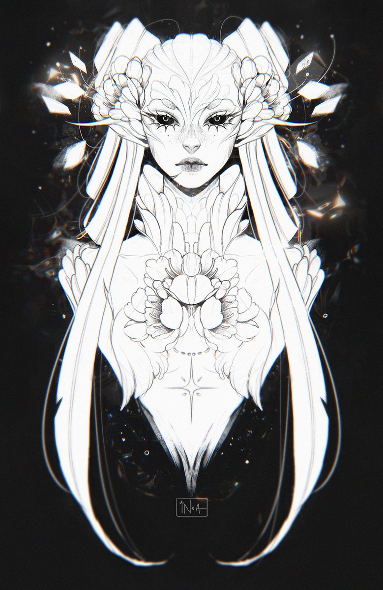 My Sylvari from #GuildWars2! It's my first time drawing her and it was loads of fun! I might render it one day! 
#art #guildwars2art #sylvari #artwork