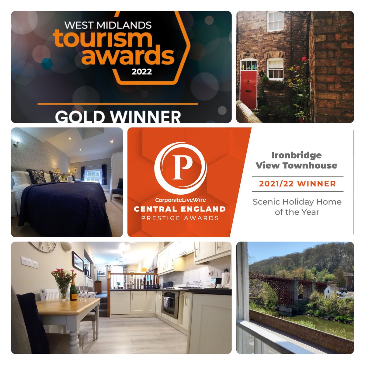 🙋‍♀️10% Discount Last minute May offer - 

Fancy a last minute May holiday ? We have Tuesday 24th May available for 3 nights with 10% of Just enter VIP10 promo code at time of booking.
Stunning views of the Iron Bridge can be enjoyed from the cosy sofa in the living room &amp; bedroom