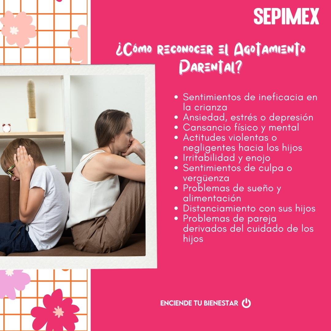 SEPIMEX's tweet photo. El agotamiento parental (el que se genera al tener hijos e hijas) puede generar un ambiente negativo entre los miembros de una familia https://t.co/y9d6iE9weT