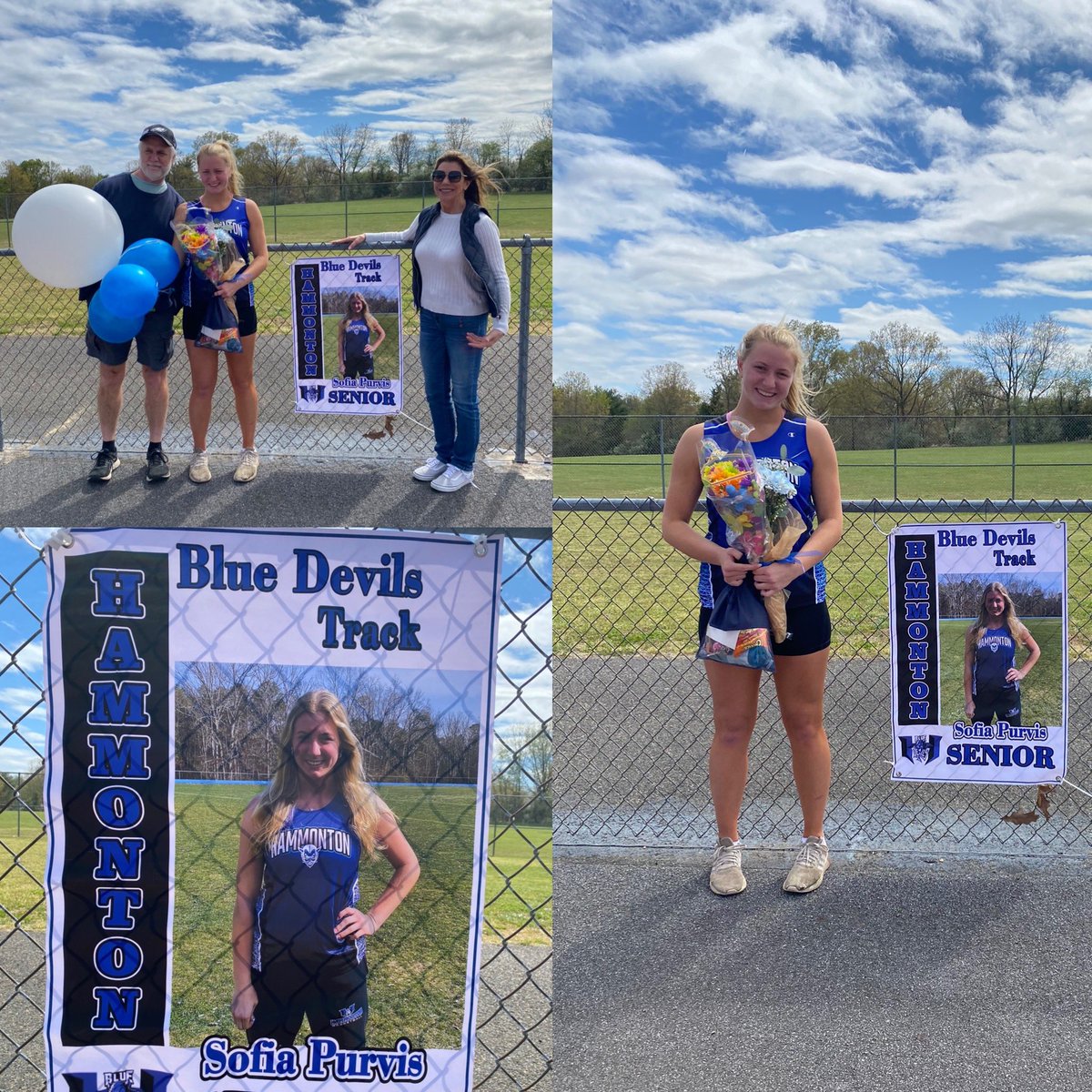 Congrats to our one amazing Hammonton Girls Track &amp; Field Senior, Sofia Purvis, on SENIOR DAY! 💙