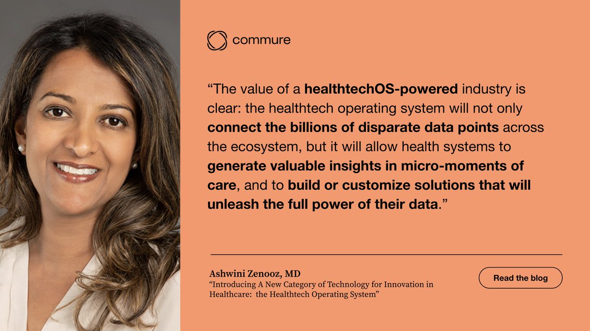 commurehealth's tweet photo. Healthcare, it’s time to push beyond investing in costly, data-dumping interoperability in favor of surfacing meaningful data at the moment of care and developing data-rich apps with ease. Learn about our healthtech operating system here: https://t.co/eD9xN2FEKS https://t.co/Ns88CNpdWf