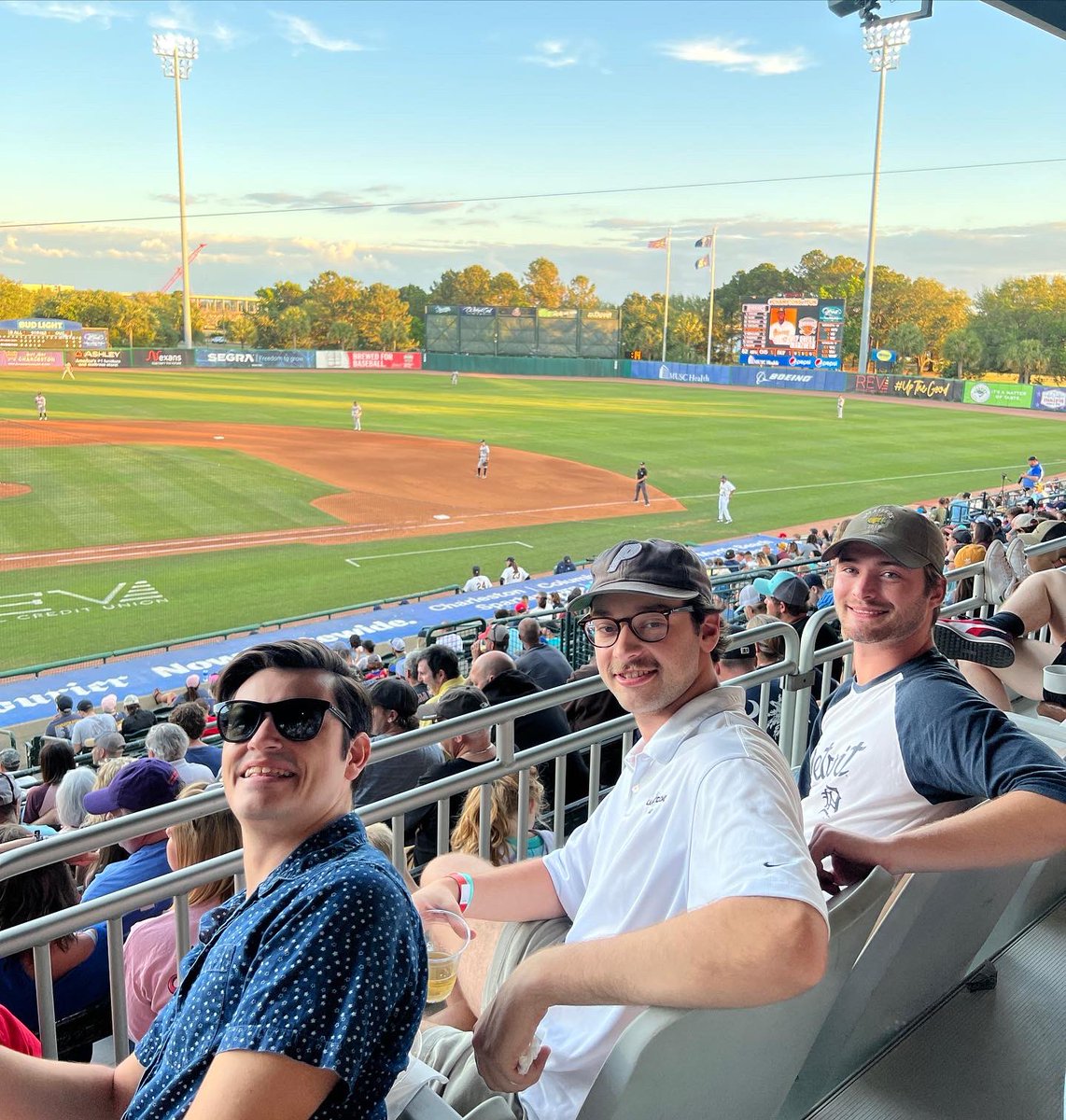 JEARLogistics's tweet photo. Take Me Out to the Ball Game… 🎶⚾️🧢 We had a blast on Saturday in the @ChasRiverDogs Segra Club Box! Between quality time with coworkers &amp; a Riverdogs win, there’s always a lot to celebrate when JEAR is in the house! #JEARLogistics #workhardplayhard https://t.co/KJmvqZegNK
