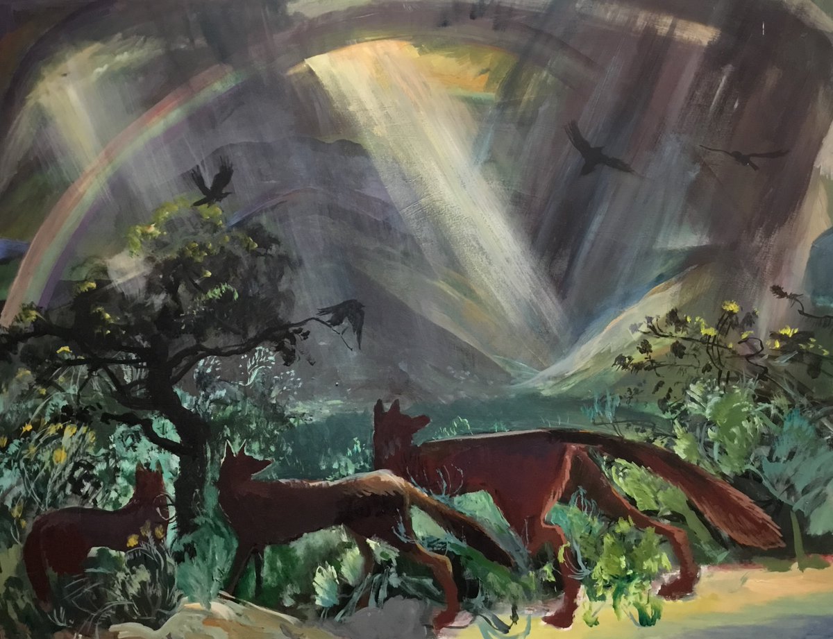 DefeoJohnny's tweet photo. Coyote Family, 2021, acrylic on canvas

#solosNFT #landscapepainting #nature https://t.co/hoSNZtf6v7