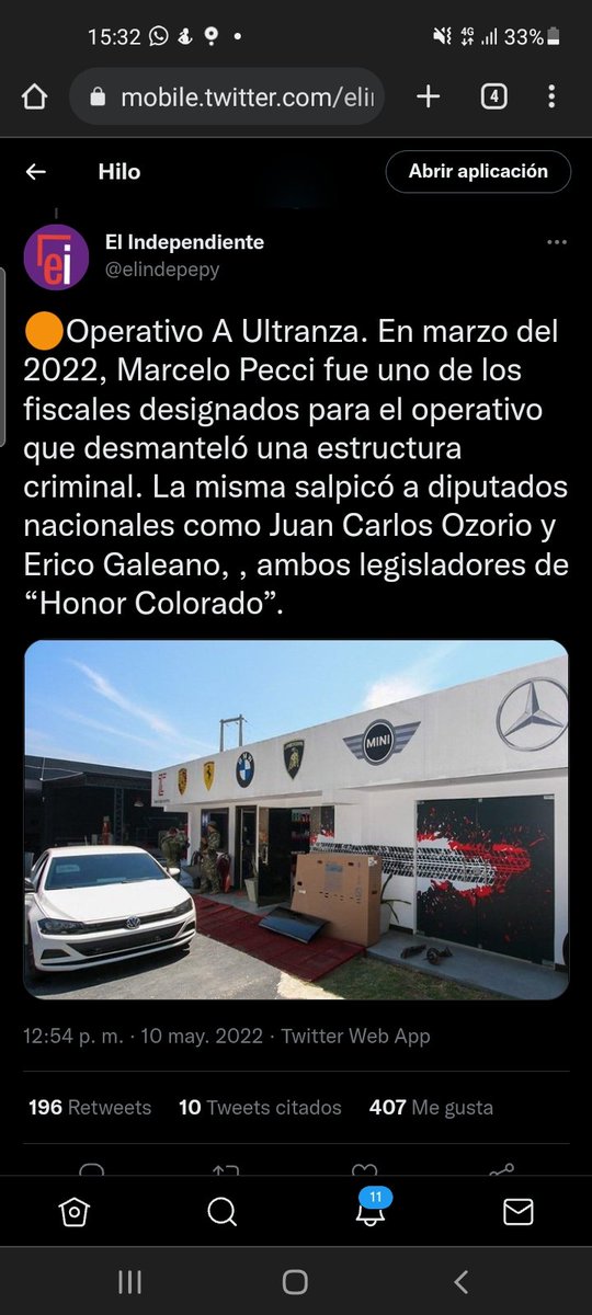 vanev87's tweet photo. El Fiscal Pecci llevaba los casos mas pesados que afectaban al Ejecutivo como el acta secreta de Itaipu que involucra a Marito y a Velazquez asi como el caso del robo en pandemia de los aliados de Lilian Samaniego, caso Dalia y a Ultranza donde cayo hasta un Diputado Añetete 👇 https://t.co/nLb1oWTJET