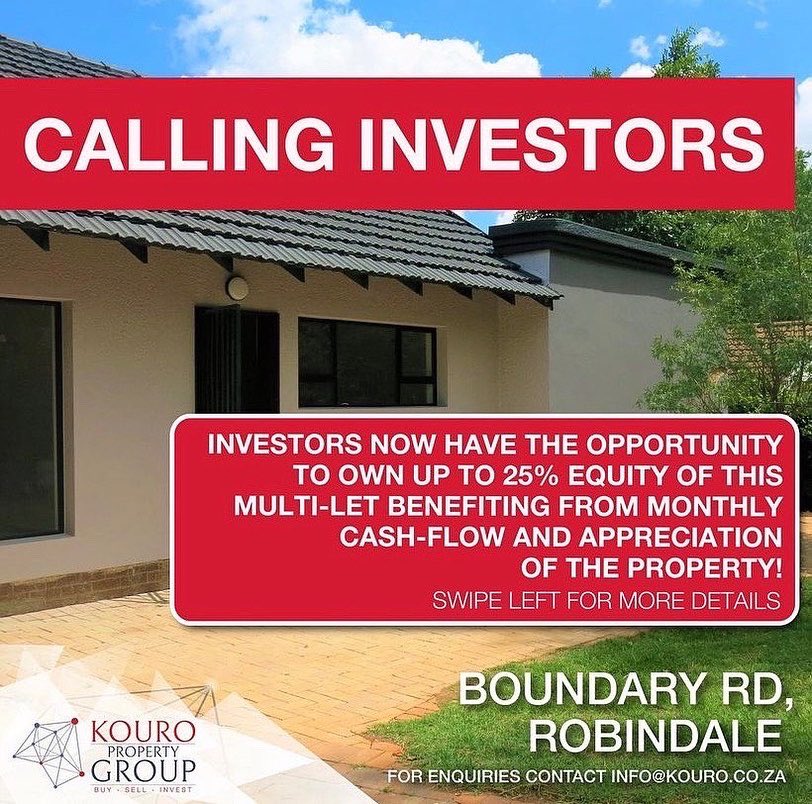 KouroProperty's tweet photo. Cโmonโฆ Get in on BOTH of these amazing opportunities ๐
Calling all investors that want to get involved in owning up to 25% equity on our both our Cooper Multilet and our Robindale multilet ๐พโน๏ธ
Interested?
Contact us on info@kouro.co.za
#equity #suretyownership #multilet https://t.co/VgBqgrfBpw