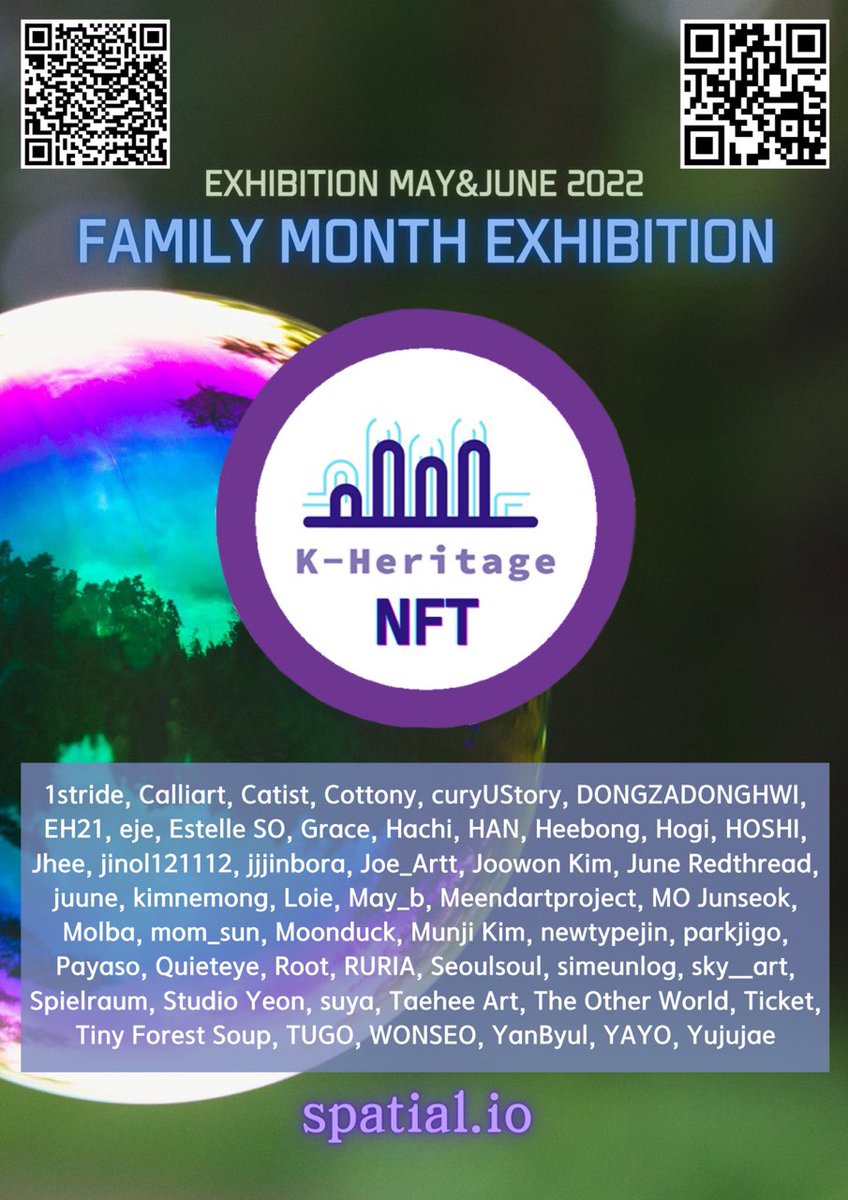 estelleso_art's tweet photo. #Spatial Park &amp; Family Month Exhibition💕
한국어 🇰🇷&amp; English 🇺🇸🇬🇧🇨🇦🇦🇺
🎉Opening Party🎉
 
⏰May 12, 2022 Thursday 
22:00 (KST)
06:00 (PDT)
09:00 (EST)
15:00 (CET)

👉
https://t.co/RyHbuNMnxQ

#NFT #NFTCOMMUNITY #nftartist #family #NFTCollection #nftart https://t.co/uArv9uXzJy