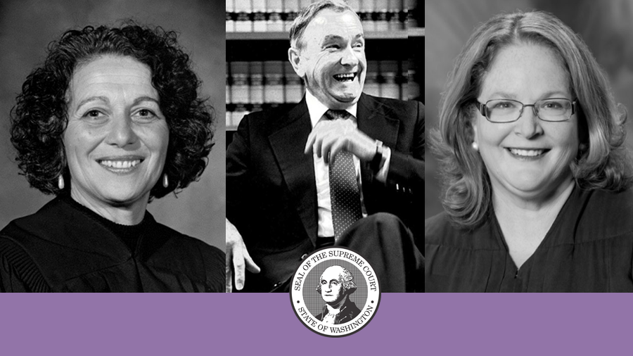 WACourts's tweet photo. The Washington Supreme Court is hosting a Virtual Memorial Service on Wednesday at 9 AM in tribute to Justices Walter T. McGovern, Roselle Pekelis and Mary E. Fairhurst. Watch live on @TVWnews as we honor their service on the court: https://t.co/6Cwl12oH7g https://t.co/GkelwjxEjc