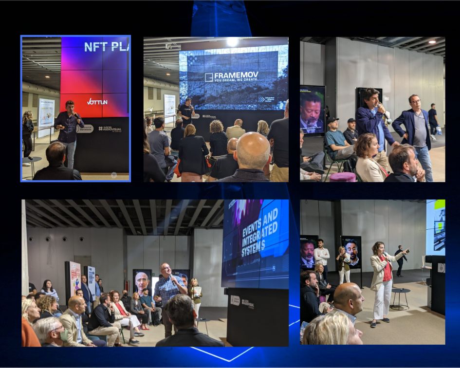 barcelonactiva's tweet photo. Coneixes les empreses que acompanyem a
l'@ISE_Show?🤔
Experiències immersives, #blockchain, productores... Comencen les presentacions de @vottun, #AVisual, @Produktia #BlackFish, #Framemow, #Microfusa, #StreamingBarcelona, #AllRightsMedia, #Forma i #IntegracióAudiovisual. https://t.co/tI9LcPUlxL