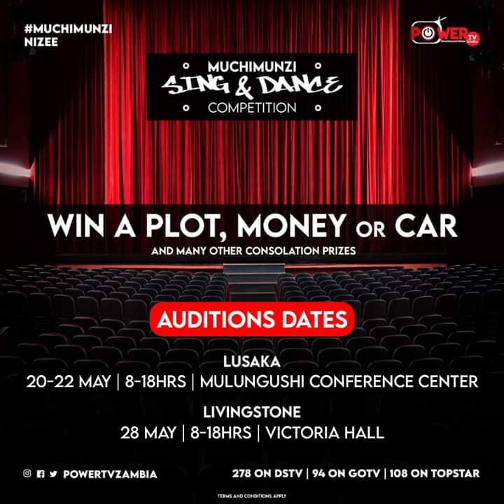 MariaNyemba's tweet photo. Ba Lusaka make sure you come through for the @PowerTVZambia  Muchimunzi sing and dance competition on these dates !! Kuli kuwina ma plot Nama motoka ka https://t.co/huPiarDrXS