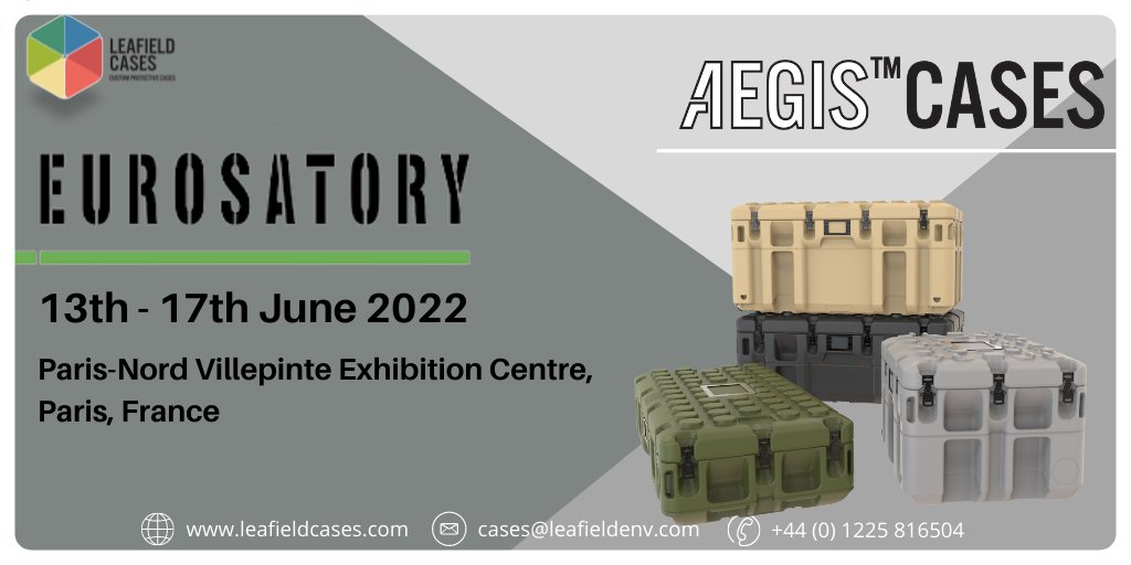_leafieldcases's tweet photo. Have you got your tickets prepared?
Come and find Leafield Cases @cogeseurosatory! 
Find out more: https://t.co/LGvoogvW7V
#AegisCases #IP67 #transitcases #military #defence
#rotomoulding #customcases https://t.co/7JEp6m7leE