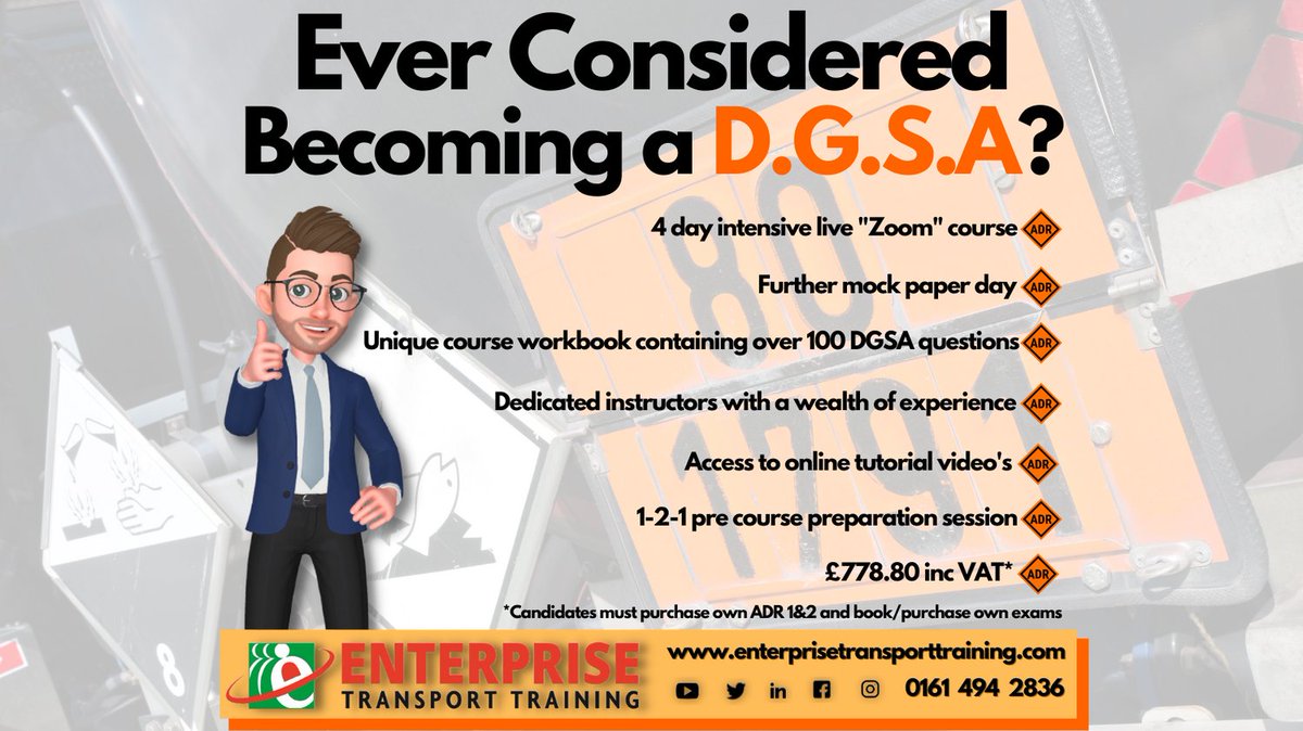 EnterpriseTT_'s tweet photo. June exams are fast approaching and we still have availability on our next course https://t.co/6ZkqfIGFrU 0161 494 2836 #dangerousgoods #dgsa #dangerousgoodssafetyadvisor #onlinelearning https://t.co/JmR76VigeT