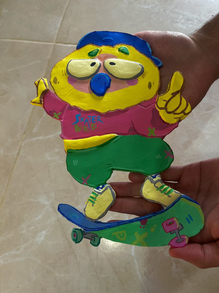 Hello everyone! Here is my clay-bird, i made it with own self, i hope you like it ❤️ @SkaterBirdsNFT @Xi_web3 <a href="/nftpolat/">Polat</a> <a href="/burii28/">b</a>