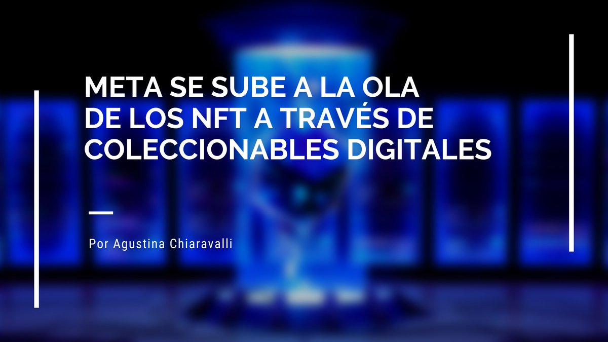 <a href="/MetaforBusiness/">Meta for Business</a>  ha comenzado a sumar #NFTs a sus plataformas más importantes.

<a href="/AgusChiaravalli/">Agus Chiaravalli</a>  nos cuenta cómo será la llegada de los NFT a #Facebook e #Instagram.

¿Estamos preparados para la velocidad con que se generan estos cambios de paradigma?

whiterabbit.es/meta-se-sube-a…