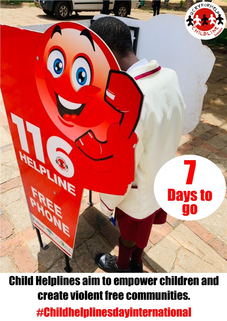 #7DAYSTOGO
Child Helplines aim to give a voice to every child.

#FreePhone116
#25yearsoflistening
#everychildhasavoice
#everychildmatters 
@childlinekenya @ChildlineSA @CHIamsterdam