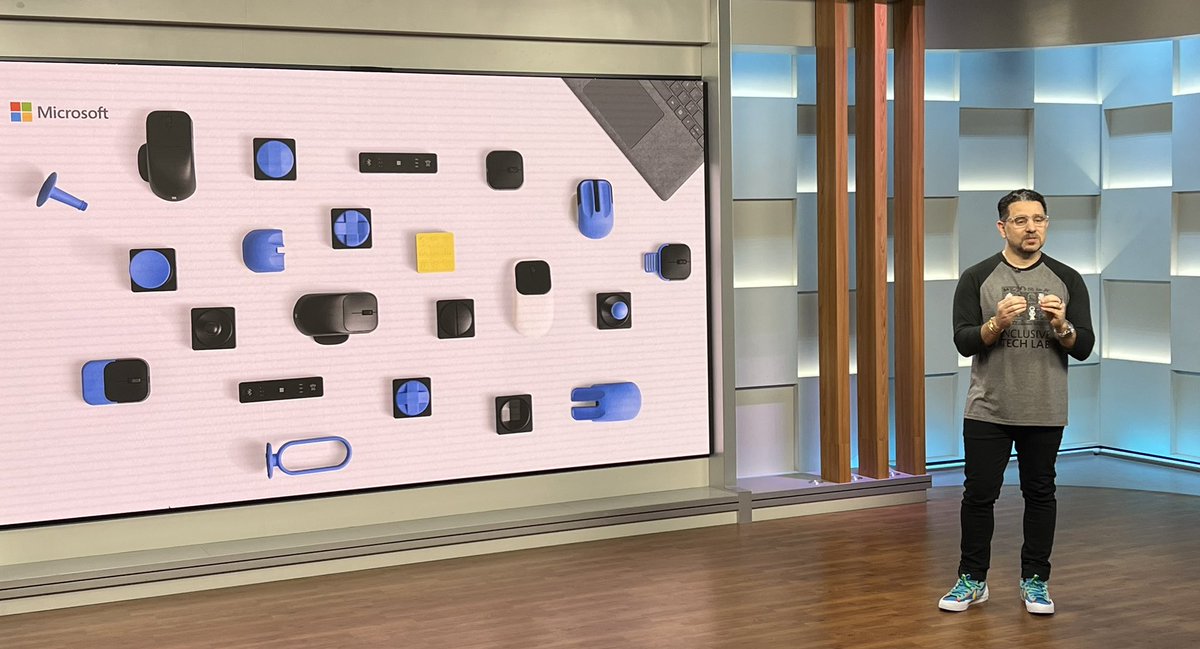 jennylayfluffy's tweet photo. Excited to kick off #AbilitySummit 2022 with @Panos_Panay. Celebrating a new, expanded Inclusive Tech Lab and announcing Microsoft adaptive accessories to bridge the disability divide. Read more: https://t.co/7RtQ6atrH1 https://t.co/n7hXJFyFpc