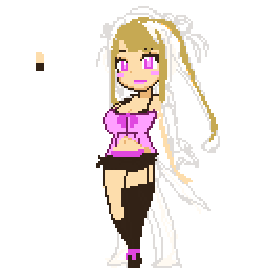 フリーのドット絵つーるで描いてみてるけどムッズイな
(128x128 