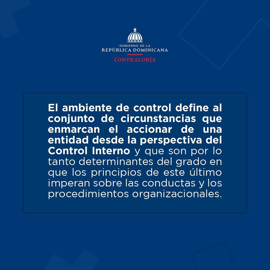 ContraloriaRD's tweet image. El ambiente de Control fija el tono de la organización y, sobre todo, provee disciplina a través de la influencia que ejerce sobre el comportamiento del personal en su conjunto.

#ContraloríaRD #CGR #SomosControl