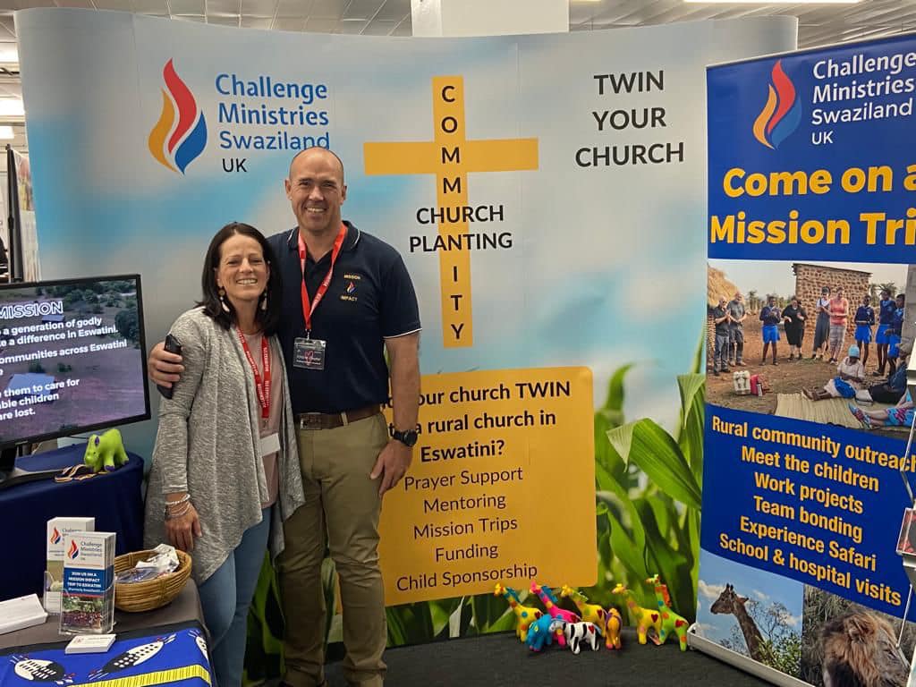 UkSwaziland's tweet photo. We are hugely blessed to have the Steyns with us all the way from eSwatini, joining the Brewers at Elim Leadership Summit (ELS) to share about the work of CMS and twinning our churches with In Community By Community projects across eSwatini. Visit our stand 13 at #ELS2022 #Elim https://t.co/KETHMtBhBF