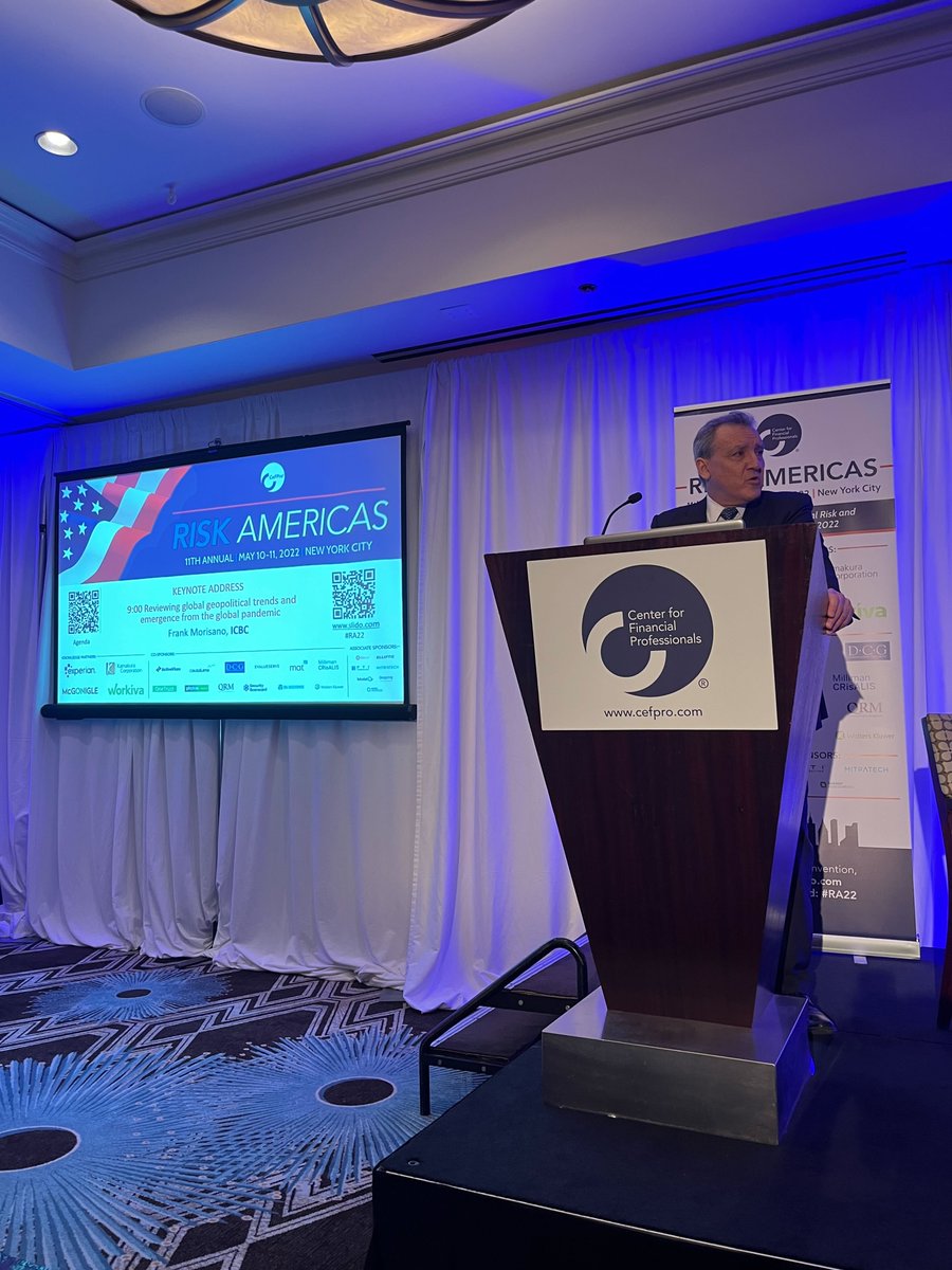esgtalk's tweet photo. Great opening by @FrankMorisano, former CRO at the ICBC on geo-political risks and #ESG.
“Short term domestic frictions will make it challenging to think about long term global action."
"Everyone needs to have an ESG Program, not just SEC disclosure.”
#CefPro @CefPro https://t.co/DqhuDivrl6